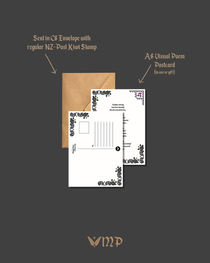 Issue 001 Visual Poem Postcard (A6 size)